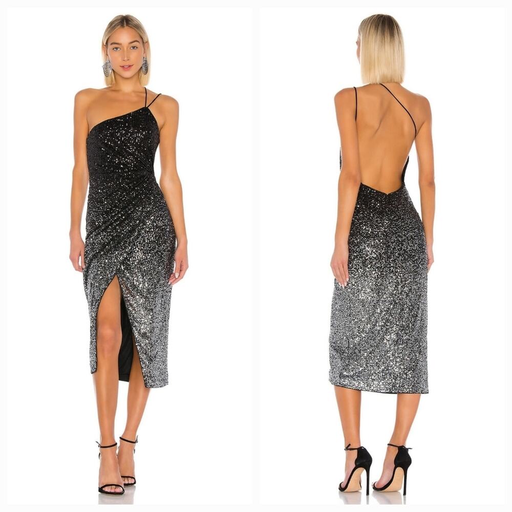 LPA Andrea Dress in Black & Silver Small